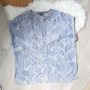 George Snakeskin Short Sleeve Blouse